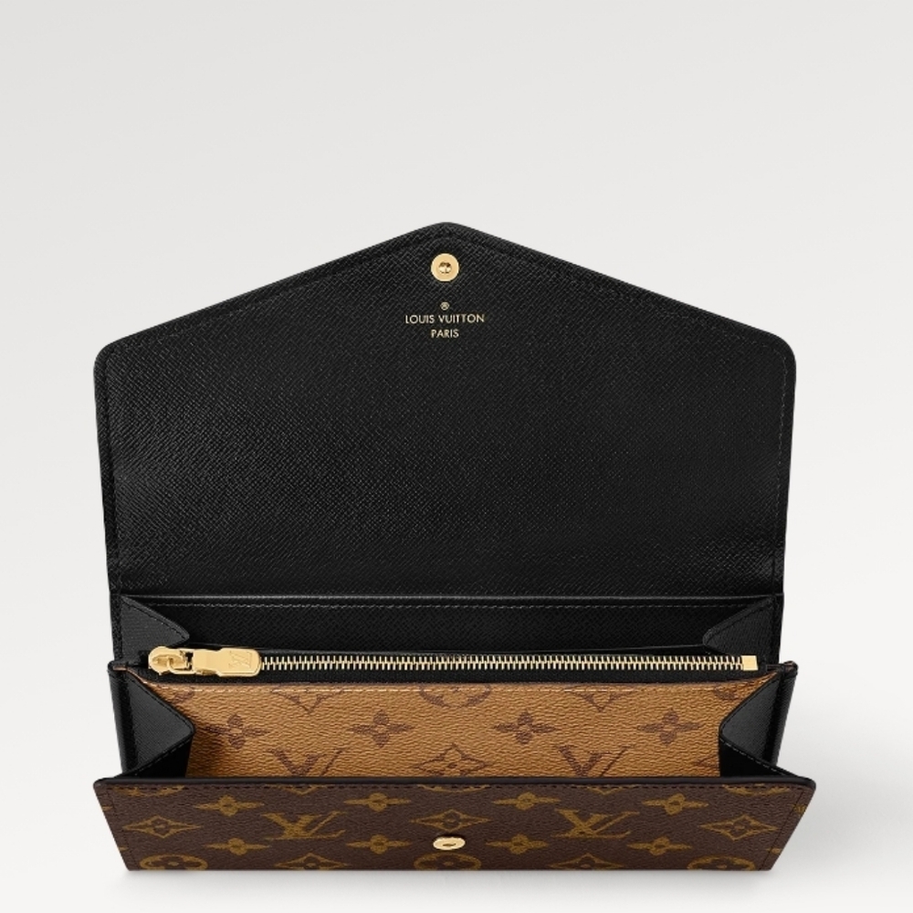 LOUIS VUITTON LV REVERSE MONOGRAM M80726 Sarah Wallet MSRP $885.00 - Picture 5 of 16
